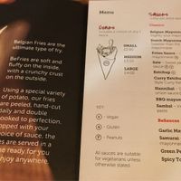 Menu  at BeFries in Brighton