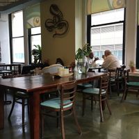 beautiful relax bright environment at JivamukTea Cafe in New York City