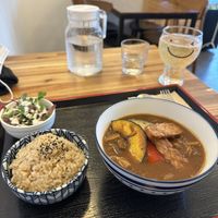 Veggie soup curry & kombucha  #Veganuary at Soiroum in Seoul