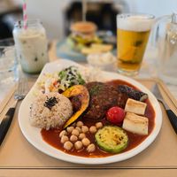 Vegan Hamburg Steak Plate. at Soiroum in Seoul