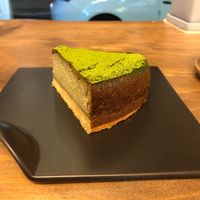 Matcha cake at Soiroum in Seoul