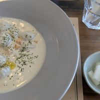 Cheesy potato dumplings at Soiroum in Seoul