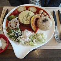 vegan hamburger steak at Soiroum in Seoul
