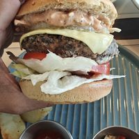 grain patty burger at Soiroum in Seoul