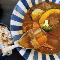 Vegetable curry, close-up at Soiroum in Seoul