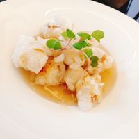 Fried tempeh with sweet and sour sauce at Soiroum in Seoul