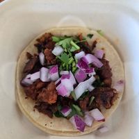 Al pastor taco at El Cocinero Restaurant in Van Nuys