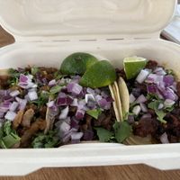 3 tacos  at El Cocinero Restaurant in Van Nuys