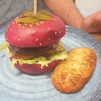 Cheese burger at Hunter in Rye