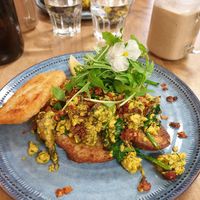 Scramble & hash brown at Hunter in Rye