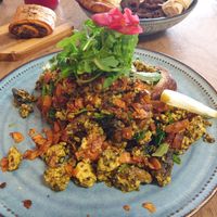 Pesto Scamble Tofu at Hunter in Rye