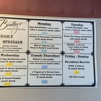 Specials at Bentley's House of Coffee & Tea in Tucson