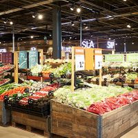 Vegetables and Fruit Section at Albert Heijn in Amsterdam