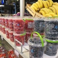Berries and Fruit Snack Section at Albert Heijn in Amsterdam
