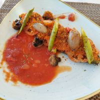 Stuffed zucchini with bolo at Mirablau Beach Bar & Restaurant in Mallorca