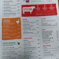 Menu (July 2019) at Steak Cattle & Roll - Bell St in Glasgow