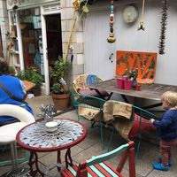 Java's courtyard seating at Java in Swanage