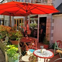 cute outside area  at Java in Swanage