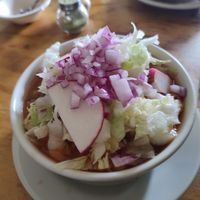 Pozole de setas at VegeTaco - Parque San Andrés in Mexico City