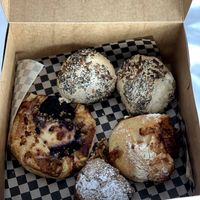 Breakfast rolls, blueberry danish and scone, pizza roll at Timeless Coffee Roasters and Bakery in Berkeley