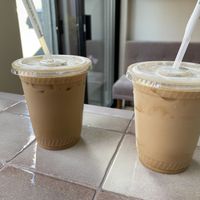 Iced latte with oat milk at Timeless Coffee Roasters and Bakery in Berkeley