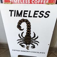 Signage at Timeless Coffee Roasters and Bakery in Berkeley