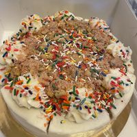 Birthday funfetti cake  at Timeless Coffee Roasters and Bakery in Berkeley