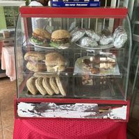 Food display   at Three Angels Cafe in Castries City