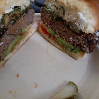 Impossible burger at The Taphouse at Nye Creek in Newport