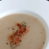 cauliflower soup - this tastes really nostalgic for me; i think it might be because of the spice on top.

nice and clean. at The Vegvolution Kitchen in Hong Kong Island