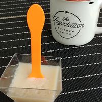 dessert and drink included in set; not sure what the dessert is; some sort of not-too-sweet pudding. at The Vegvolution Kitchen in Hong Kong Island