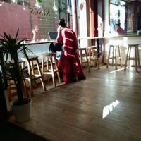 light at Kings Coffee and Books in Dumfries