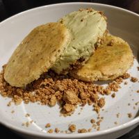 Matcha ice cream sandwich. at Grown in West End