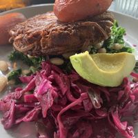 Potato hash breakfast. The hash was a little overdone this time   at Grown in West End