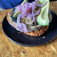 Avocado toast with hash brown   at Grown in West End
