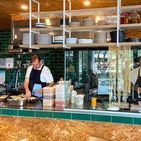Open kitchen at Grown in West End