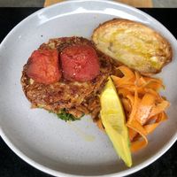 Hash brown with sourdough toast (+$3 for the slice of toast) at Grown in West End