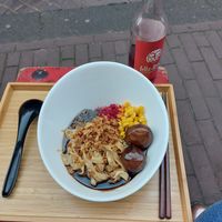 Black garlic dish. at Men Impossible in Amsterdam