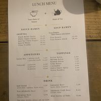 Menu as of 6/24/22  at Men Impossible in Amsterdam