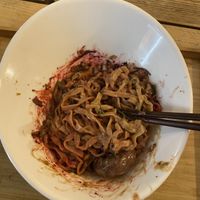 Mixed up burnt black garlic  at Men Impossible in Amsterdam