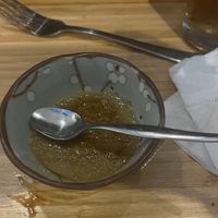 The matcha Creme brûlée dessert. Delicious! at Men Impossible in Amsterdam