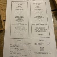 Menu   at Men Impossible in Amsterdam