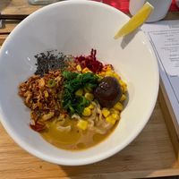 Ramen bowl with truffle sauce  at Men Impossible in Amsterdam