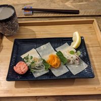 Sashimi course at Men Impossible in Amsterdam