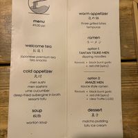 Menu😄 at Men Impossible in Amsterdam