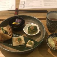 First course + appetizer on the right  at Men Impossible in Amsterdam