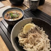 Dipping style ramen with red chilli sauce   at Men Impossible in Amsterdam
