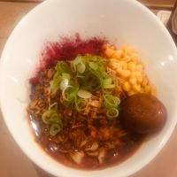 Red chili oil ramen at Men Impossible in Amsterdam