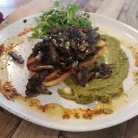 Mushroom toast at The Front Room Cafe in Hervey Bay