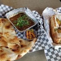 Chana naan and vadapav at Veggie Planet in Mississauga